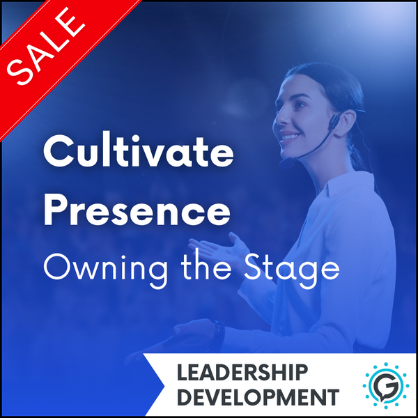 GettaMeeting's "Cultivate Presence: Owning the Stage" presentation meeting module. This module is a part of the Leadership Development series.