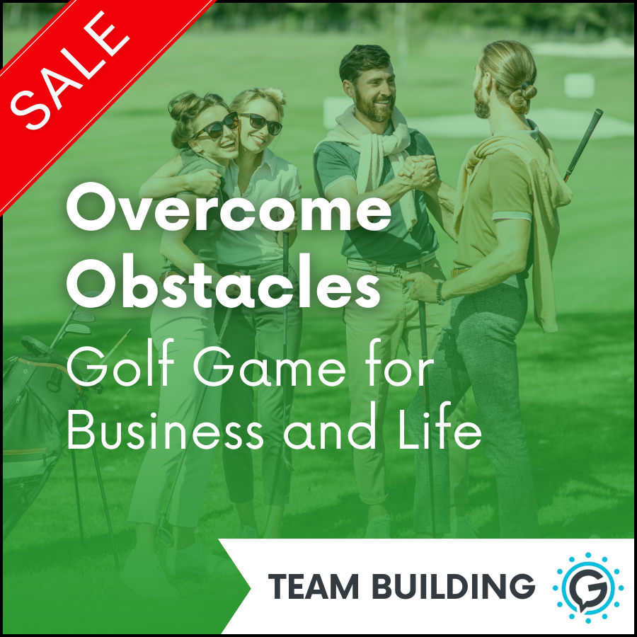 GettaMeeting's "Overcome Obstacles: Golf Game for Business and Life" presentation meeting module. This module is a part of the Team Building series.