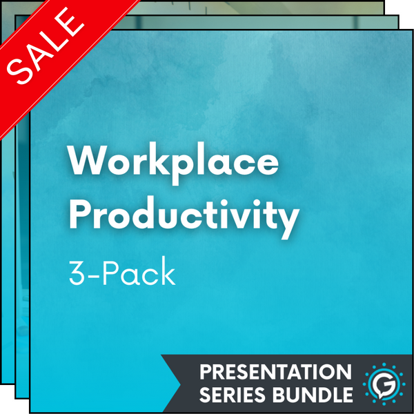 GettaMeeting's Workplace Productivity series bundle includes three presentation meeting modules: Healthy Habits, Maximize the Minutes and Enhanced Focus.